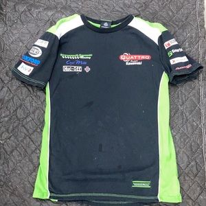 Kawasaki Isle of Man tt pit shirt.